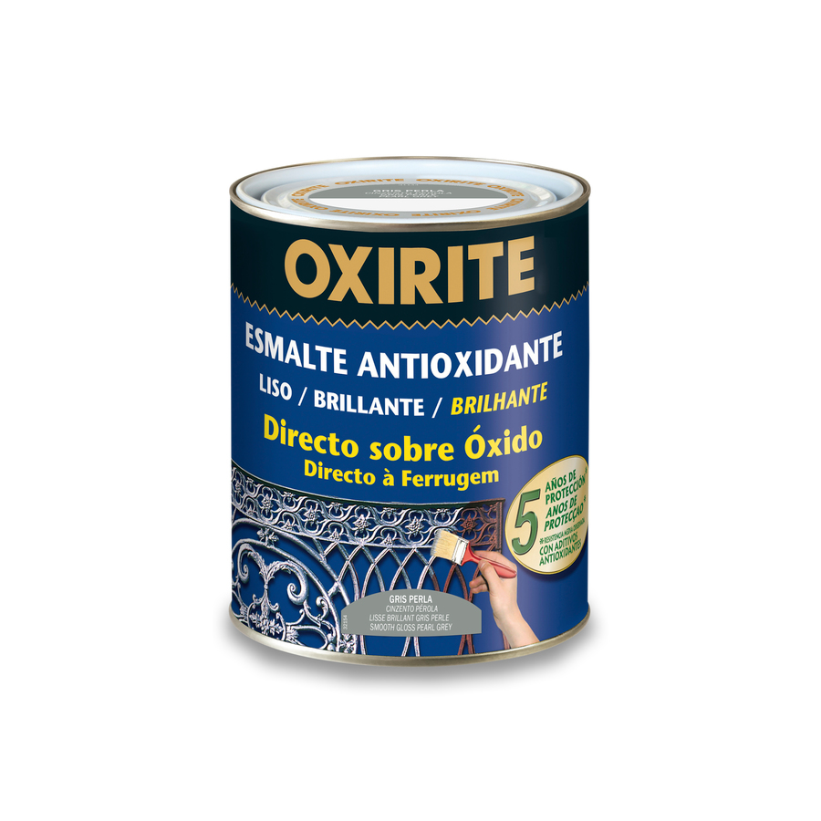 Oxirite 5 años Liso Brillante Gris Perla 750 mL