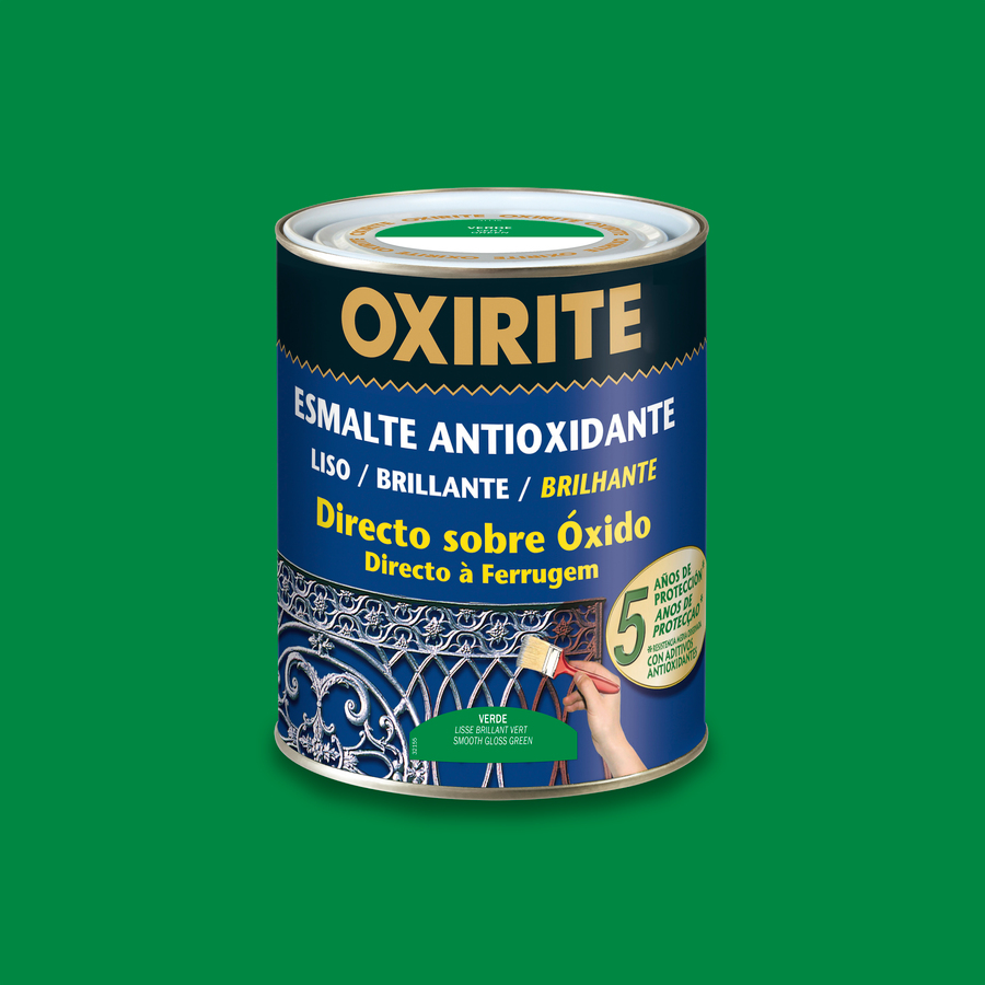 Oxirite 5 años Liso Brillante Verde 250 mL