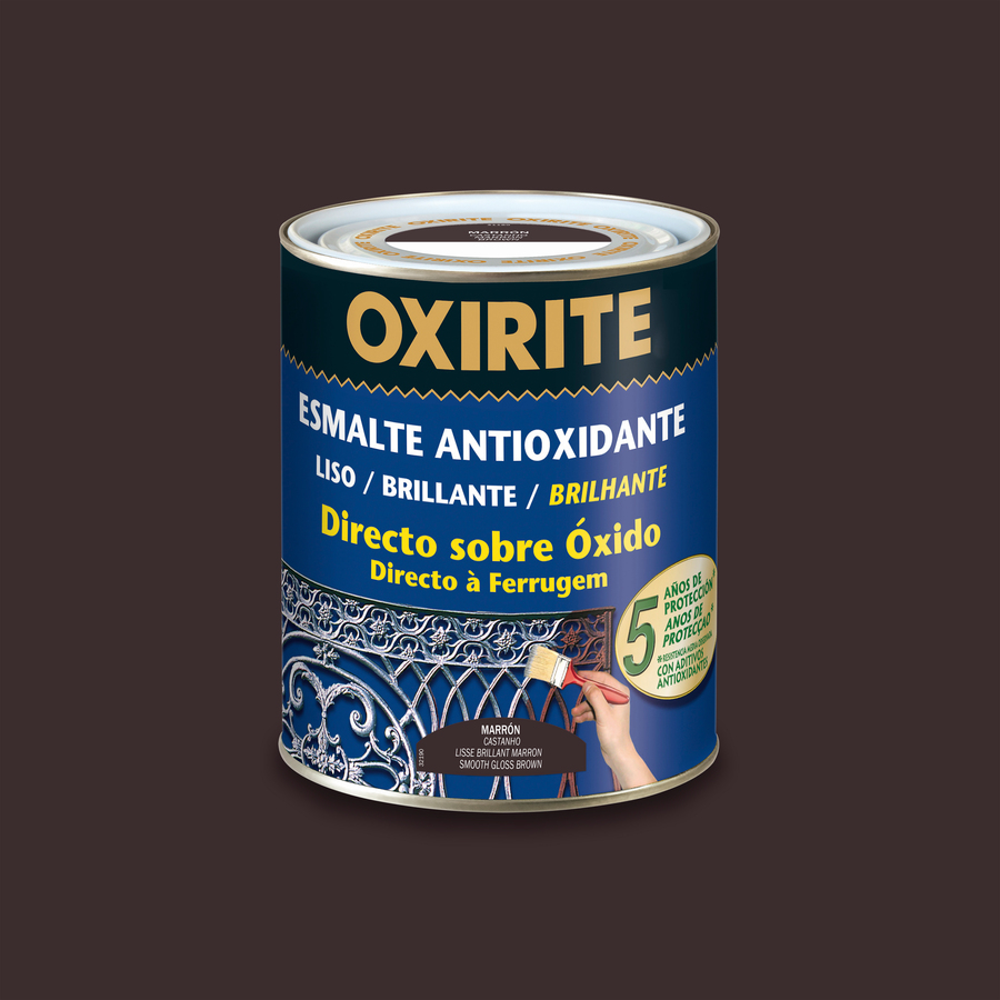 Oxirite 5 años Liso Brillante Marrón 4 L