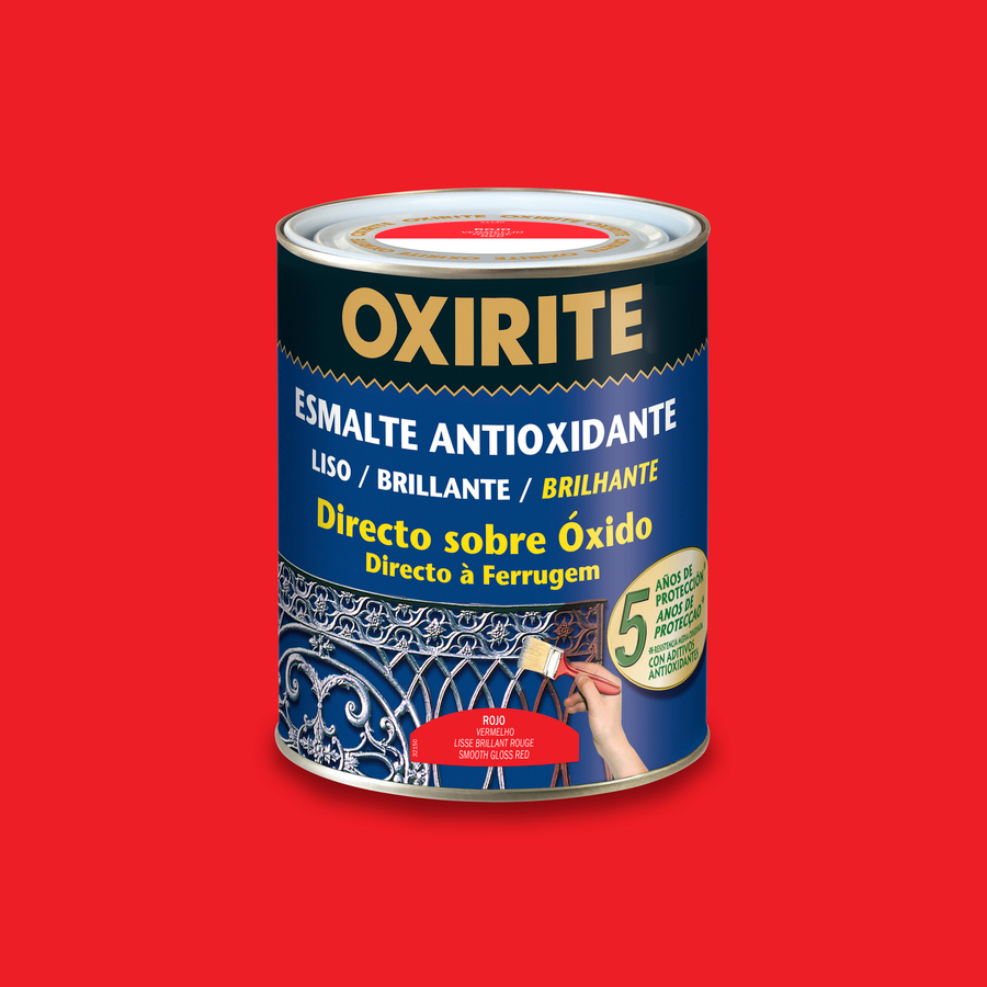 Oxirite 5 años Liso Brillante Rojo 4 L