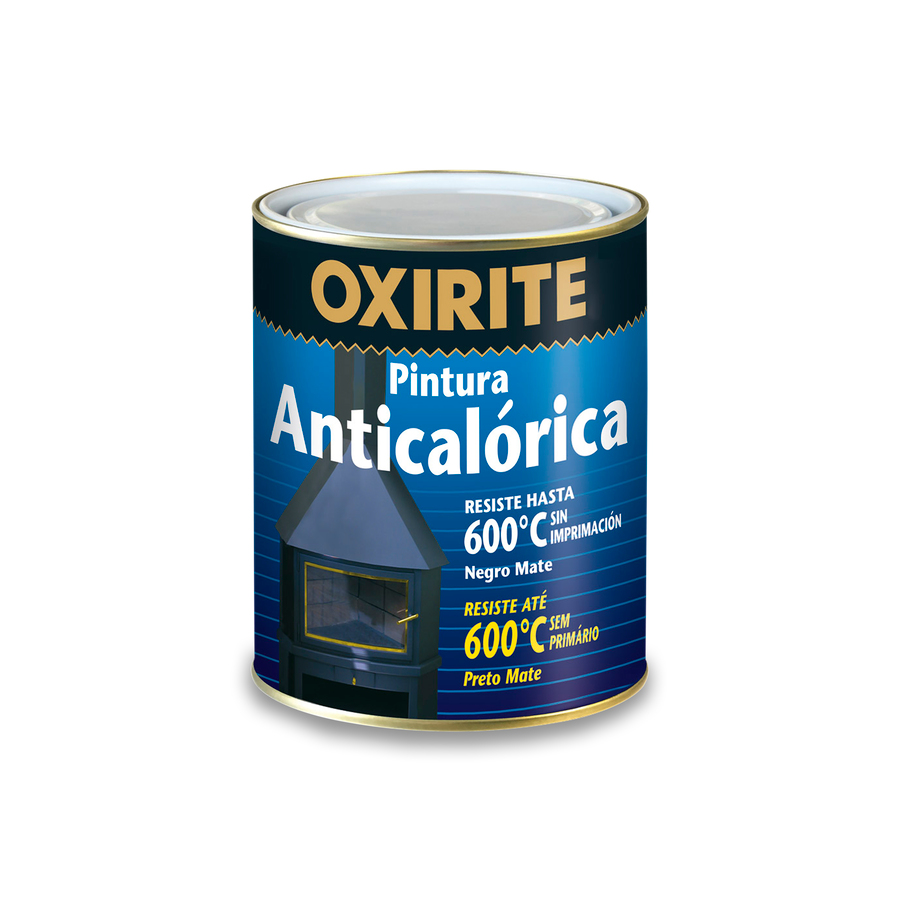 Oxirite Pintura Anticalórica Negro Mate 750 mL