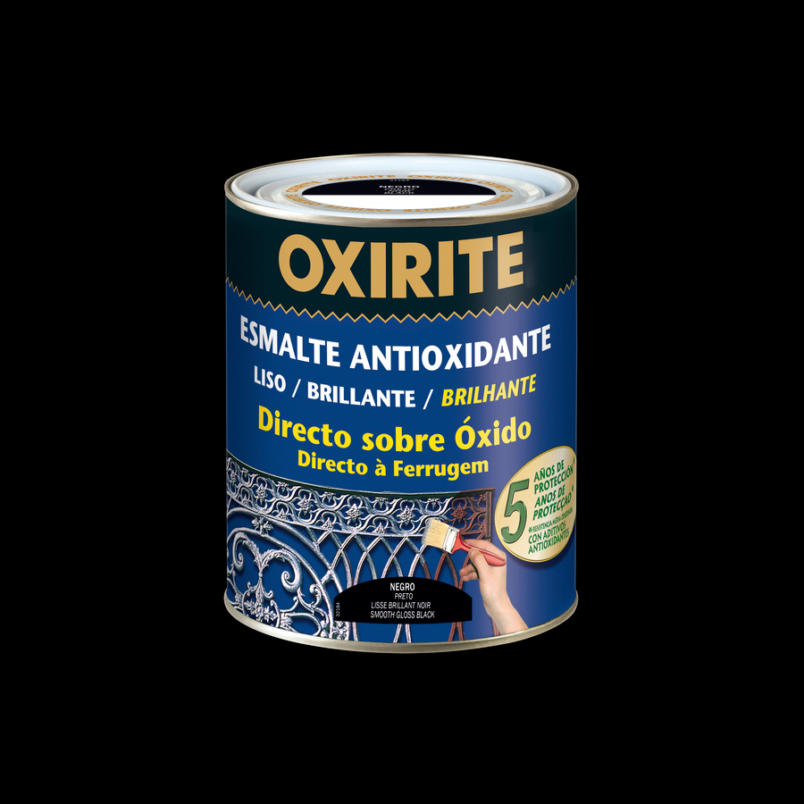 Oxirite 5 años Liso Brillante Negro 2,5 L