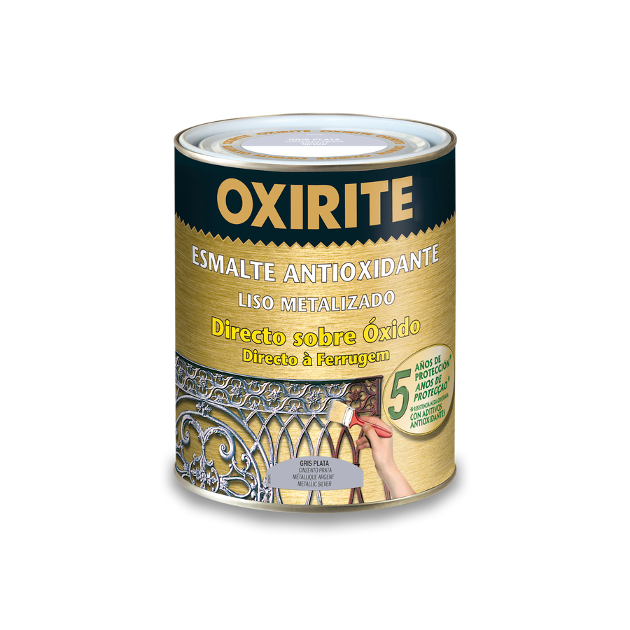 Oxirite 5 años Metalizado Gris Plata 750 mL