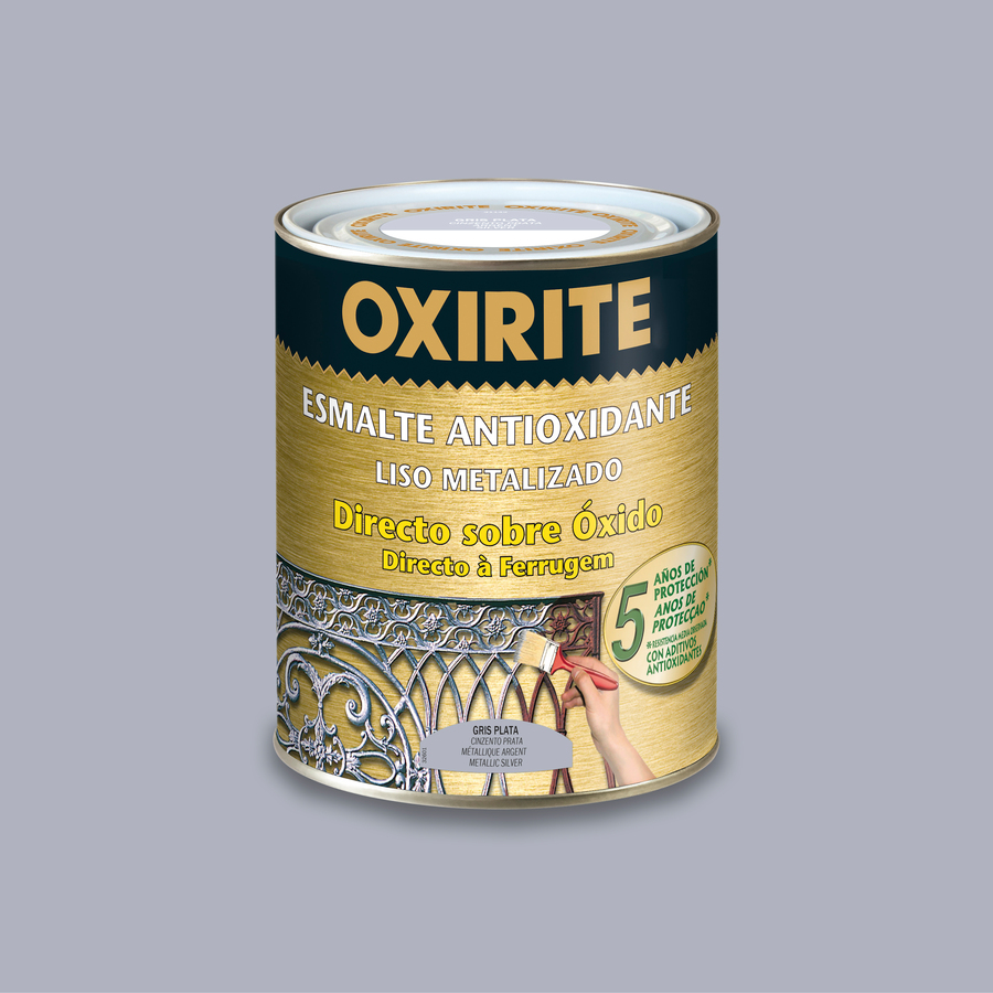 Oxirite 5 años Metalizado Gris Plata 750 mL