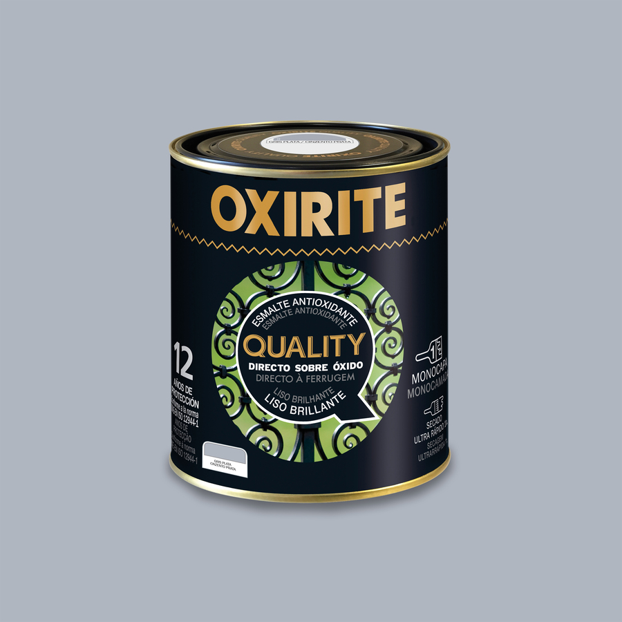 Oxirite Quality Liso Brillante Gris Plata 750 mL