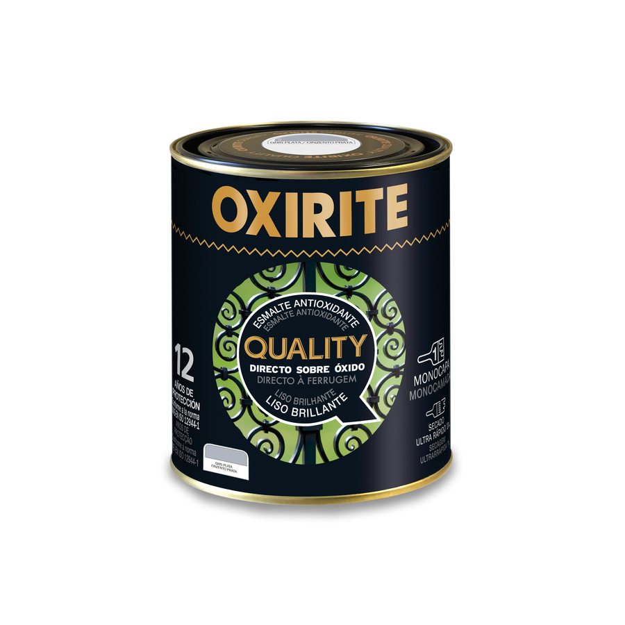 Oxirite Quality Liso Brillante Gris Plata 4 L