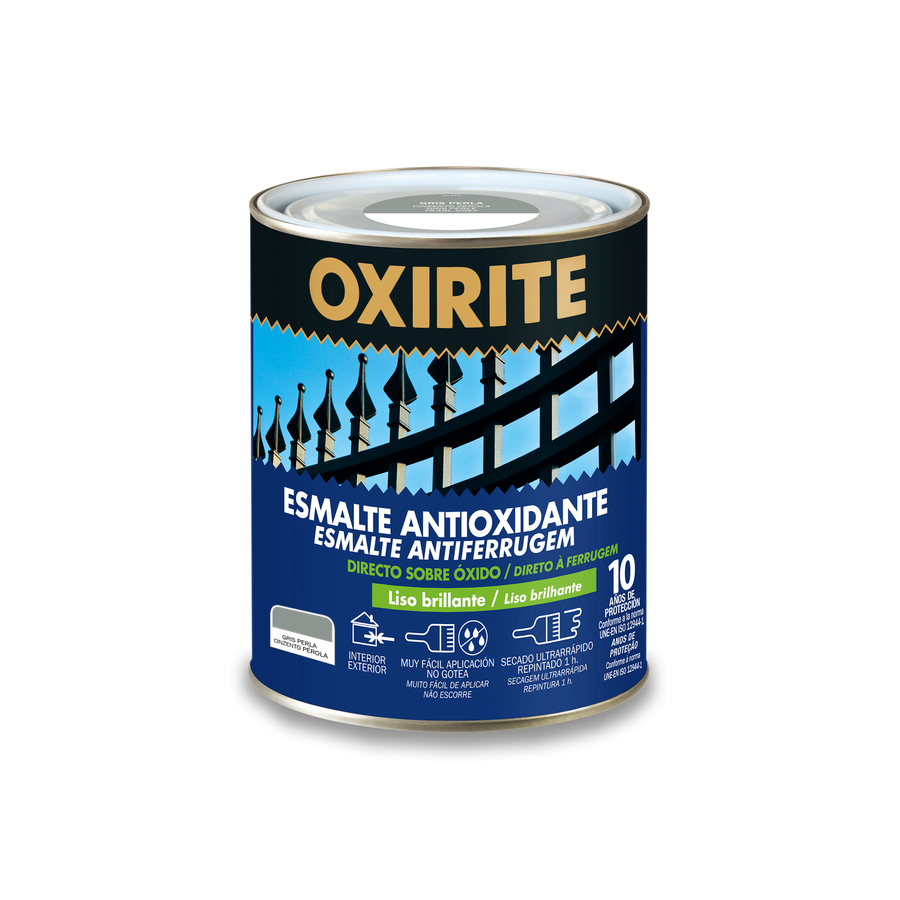 Oxirite 10 años Liso Brillante Gris Perla 750 mL