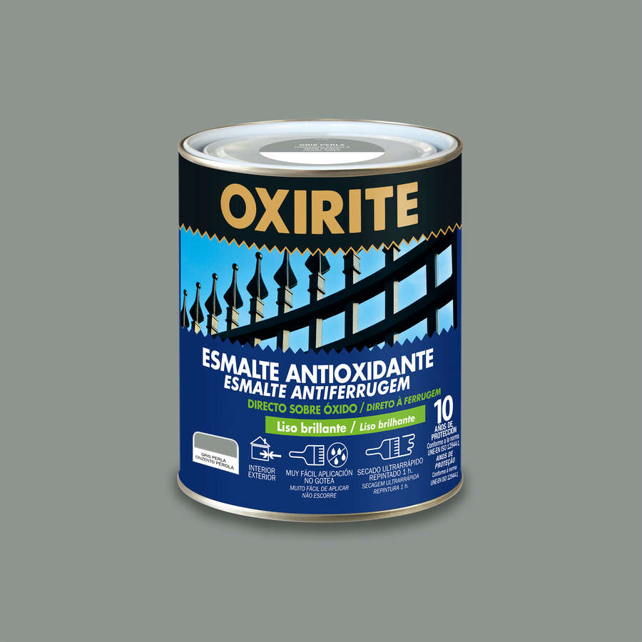 Oxirite 10 años Liso Brillante Gris Perla 4 L