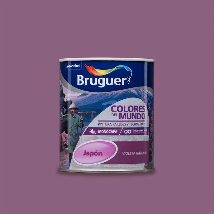 Pintura plástica de interior Japón Violeta Natural Bruguer 0,750L