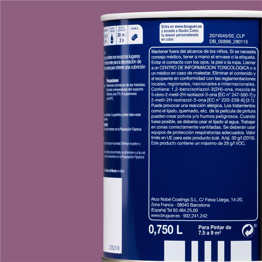 Pintura plástica de interior Japón Violeta Natural Bruguer 0,750L
