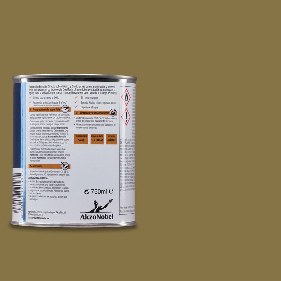 Hammerite acabado Liso Brillante Magnolia 2,5L