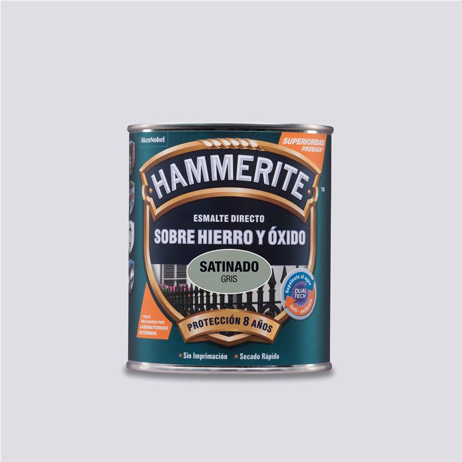 Hammerite acabado Liso Satinado Gris 2,5L