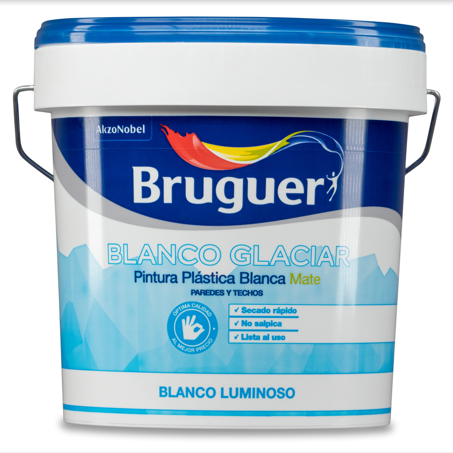 Pintura plástica de interior Blanco Mate Bruguer 15 L