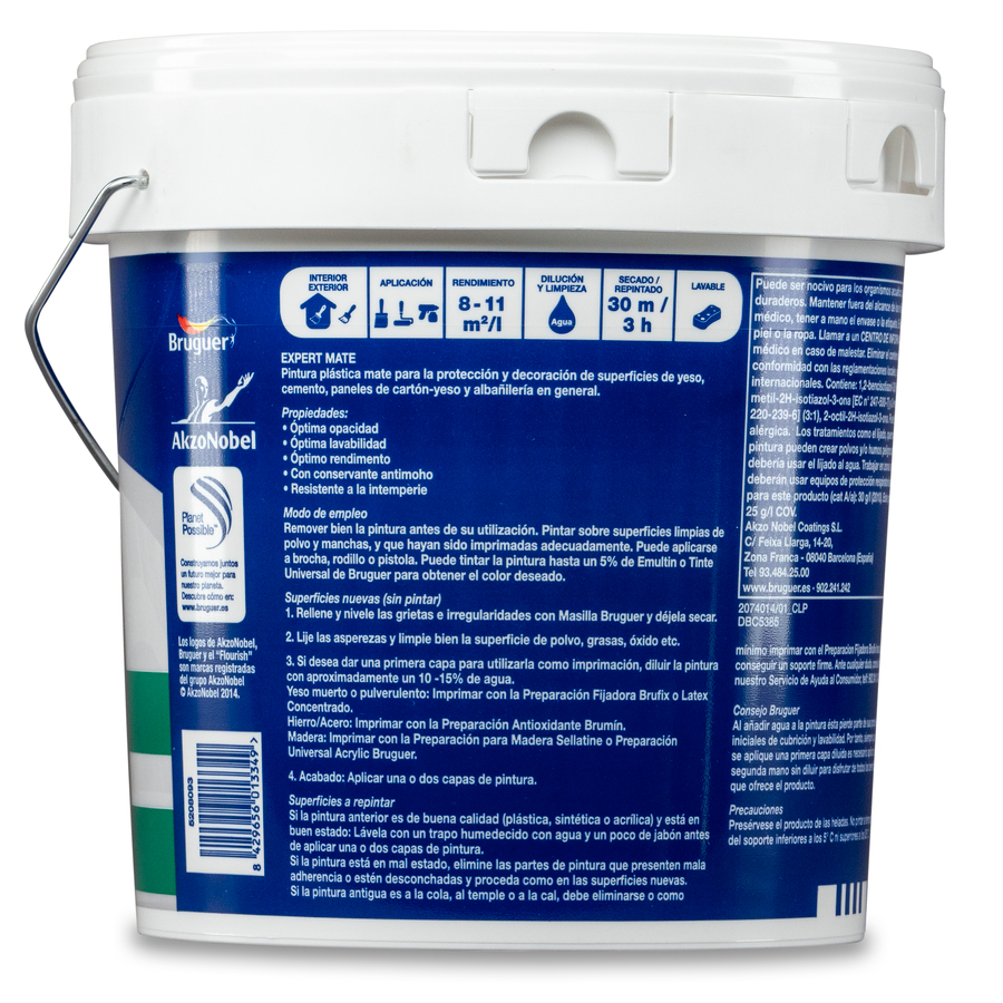 Pintura plástica de exterior - interior Expert Mate Bruguer 4 L