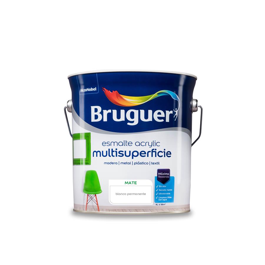 Esmalte Acryllic Multisuperficie Mate Blanco Permanente 4L
