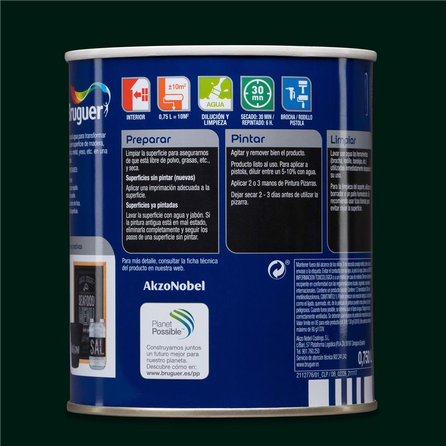 Pintura Pizarra Verde Bruguer 0,750L