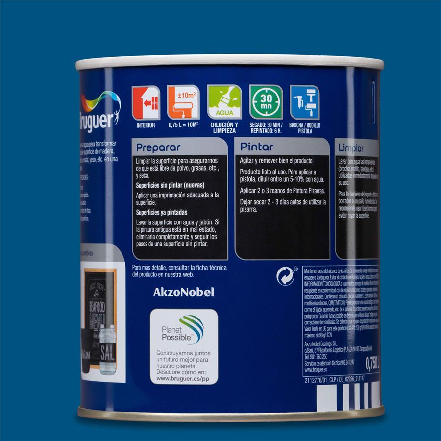 Pintura Pizarra Azul Bruguer 0,750L