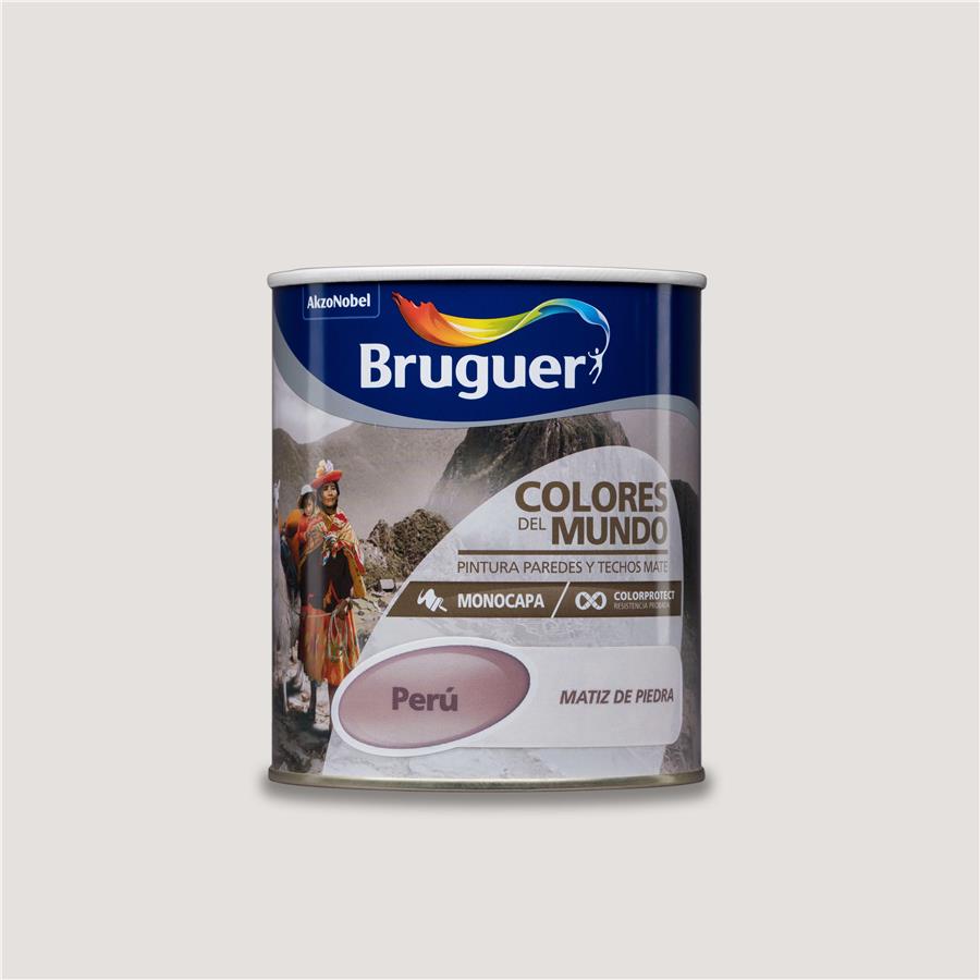 Pintura plástica de interior Perú Piedra Natural Bruguer 0,750L