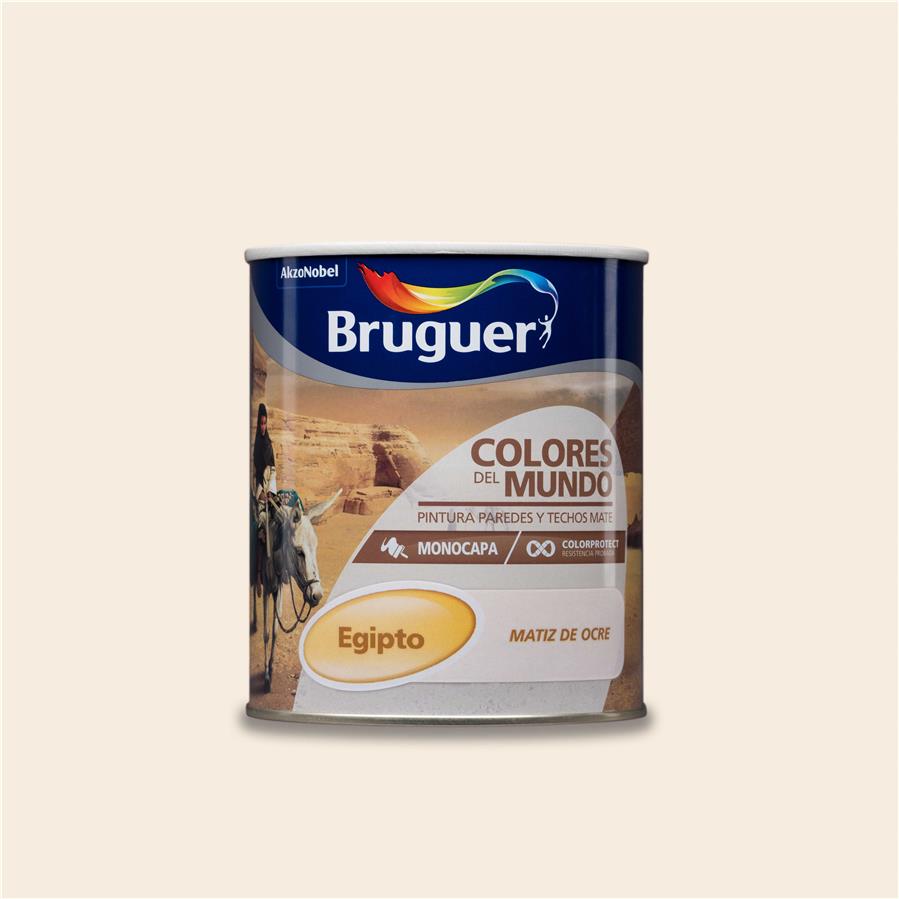 Pintura plástica de interior Egipto Matiz Ocre Bruguer 0,750L