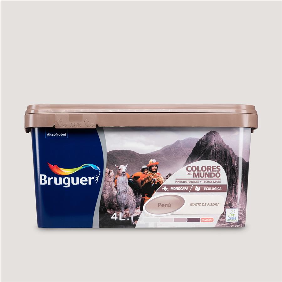 Pintura plástica de interior Perú Matiz de Piedra Bruguer 4L