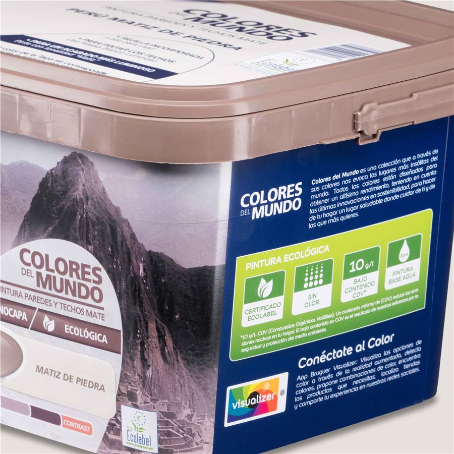 Pintura plástica de interior Perú Matiz de Piedra Bruguer 4L