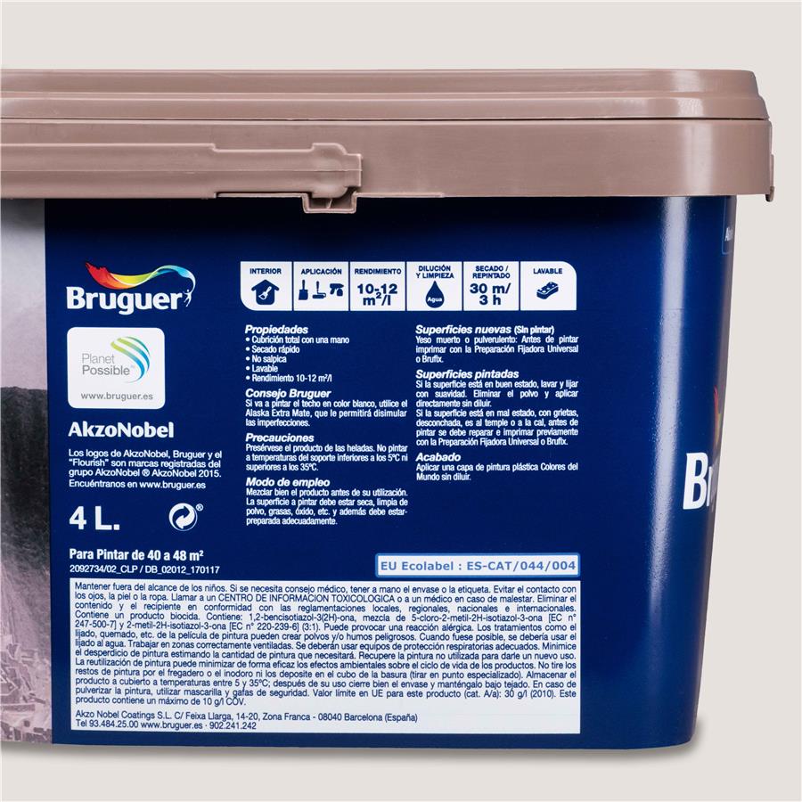 Pintura plástica de interior Perú Matiz de Piedra Bruguer 4L