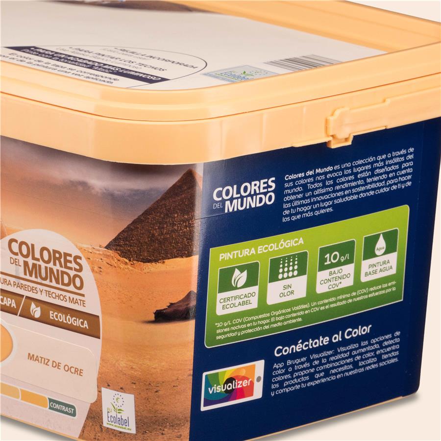 Pintura plástica de interior Egipto Matiz de Ocre Bruguer 4L