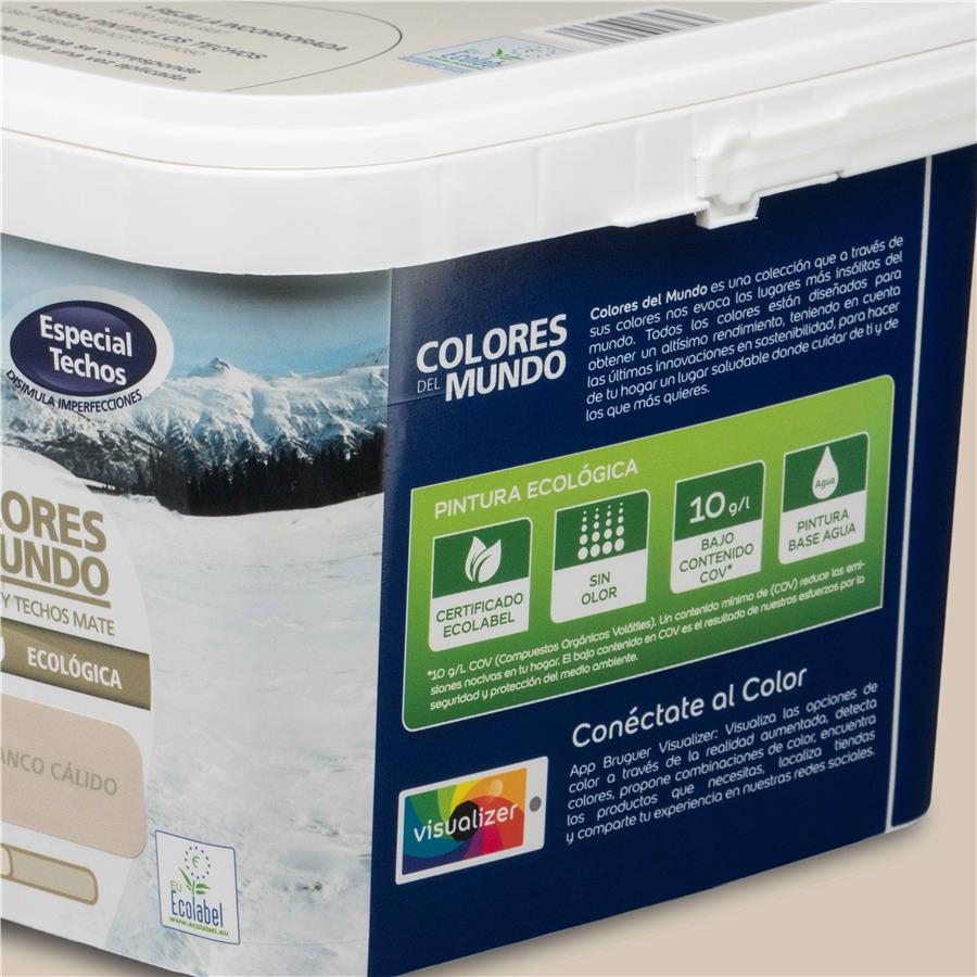 Pintura plástica de interior Alaska Blanco Cálido Alaska Bruguer 4L