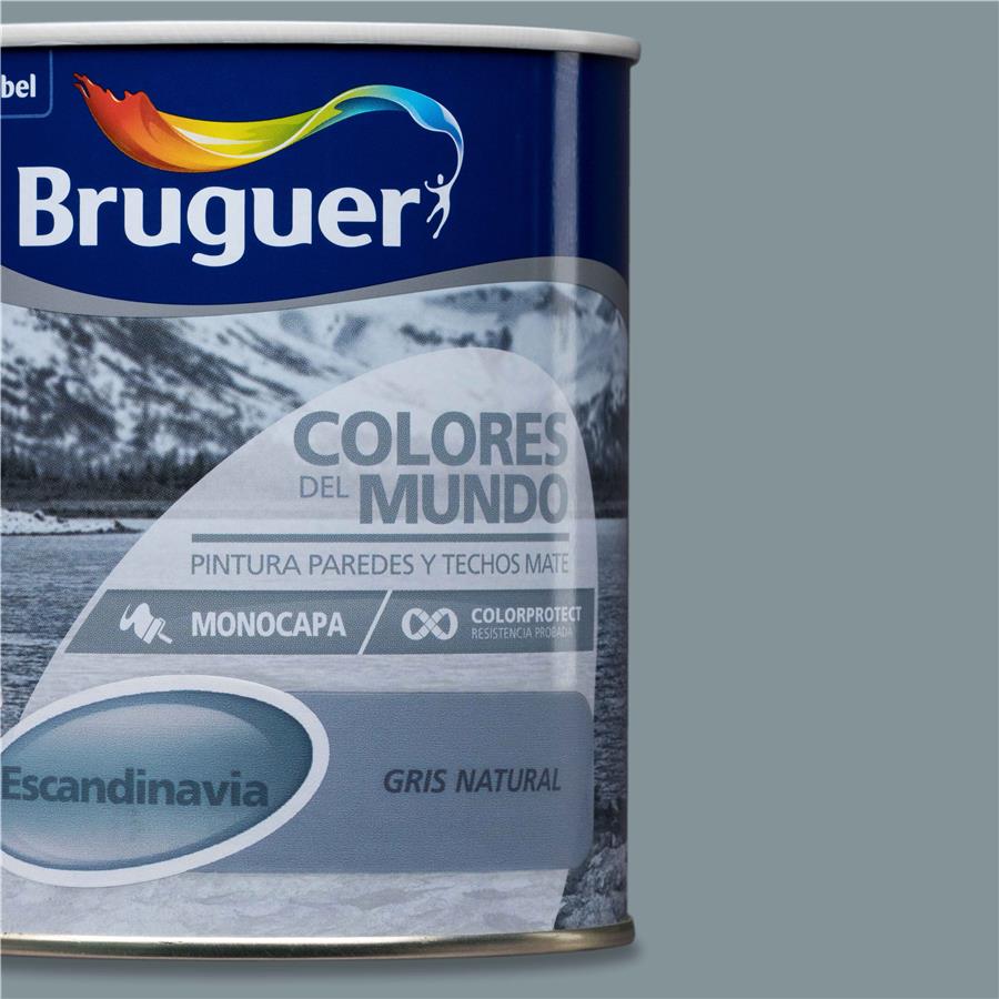 Pintura plástica de interior Escandinavia Gris Natural Bruguer 0,750L