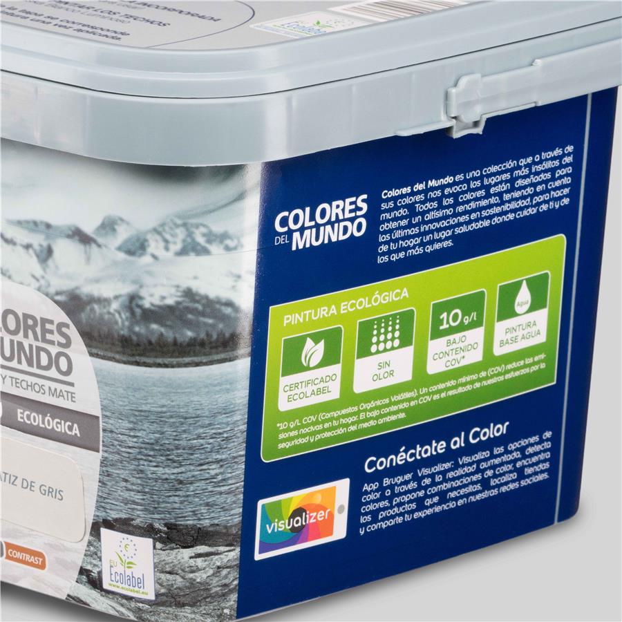 Pintura plástica de interior Escandinavia Matiz de Gris Bruguer 4L