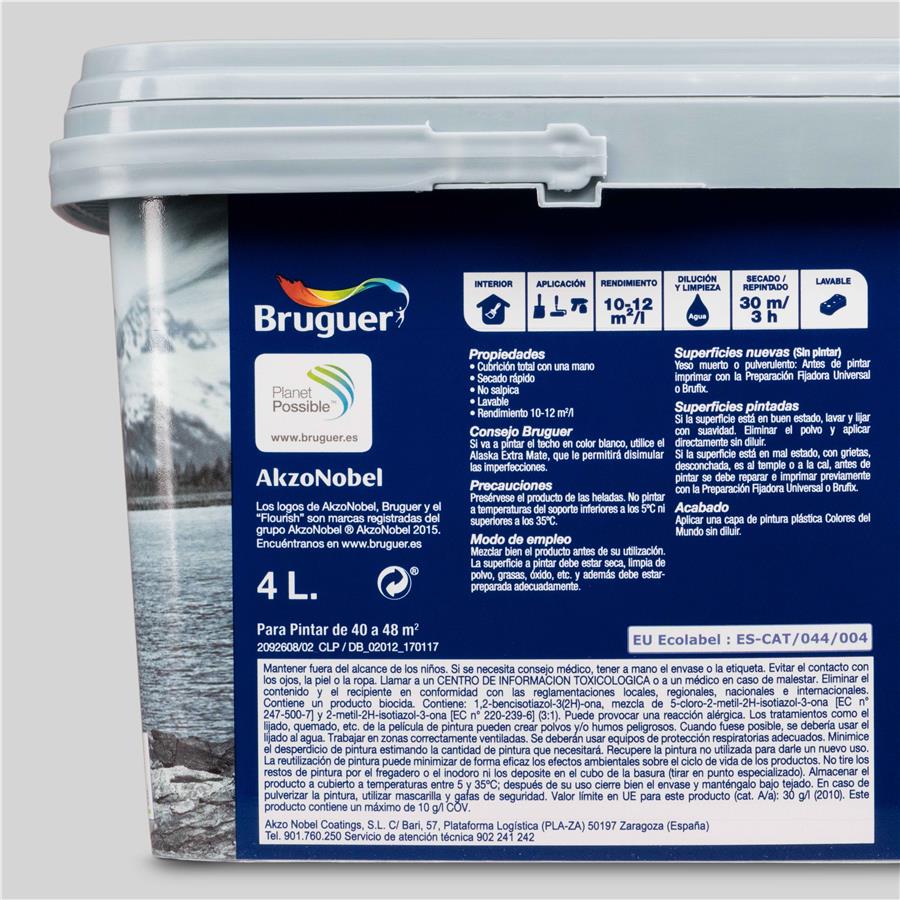 Pintura plástica de interior Escandinavia Matiz de Gris Bruguer 4L