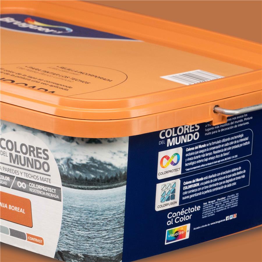 Pintura plástica de interior Escandinavia Naranja Boreal Bruguer 2.5L