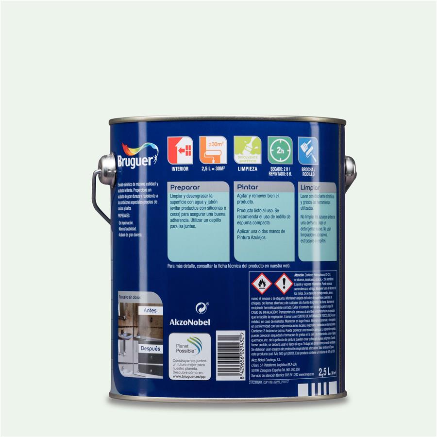 Pintura para azulejos Blanco Harina Bruguer 2,5L