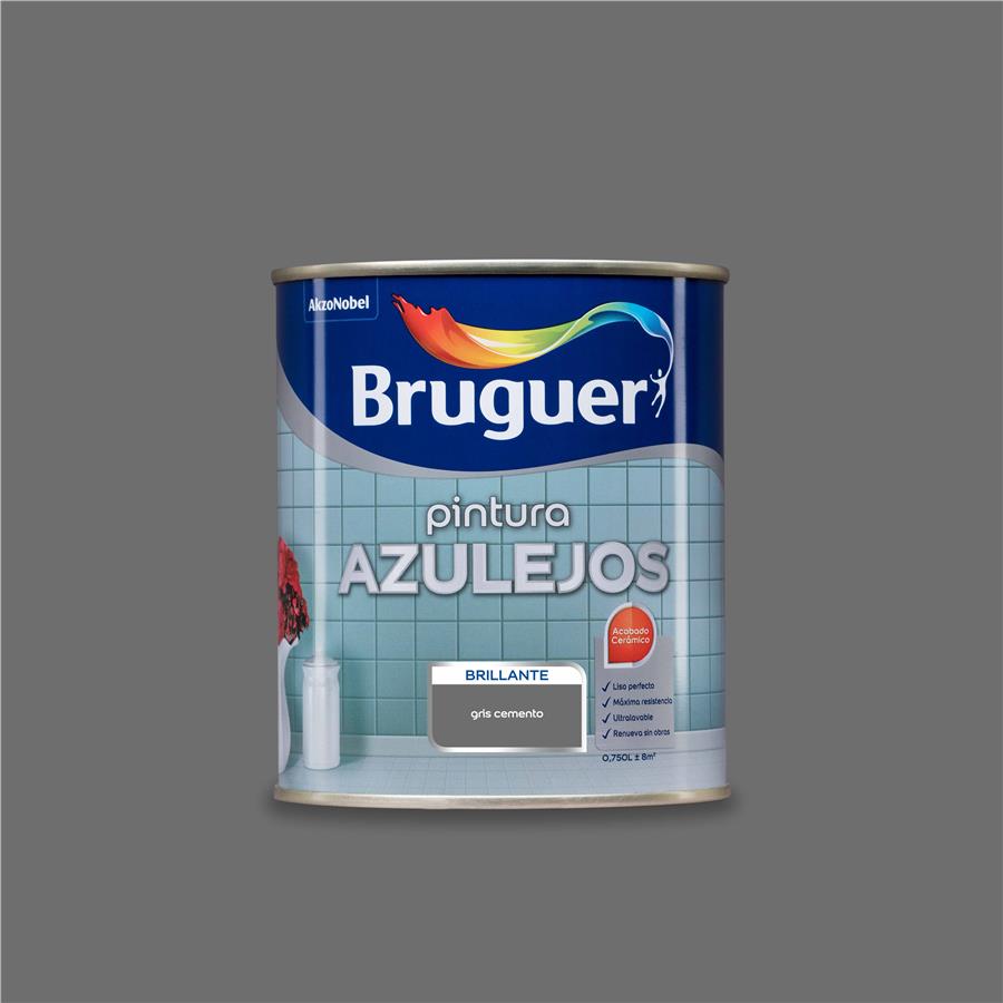 Pintura para azulejos Gris Cemento Bruguer 0,750L