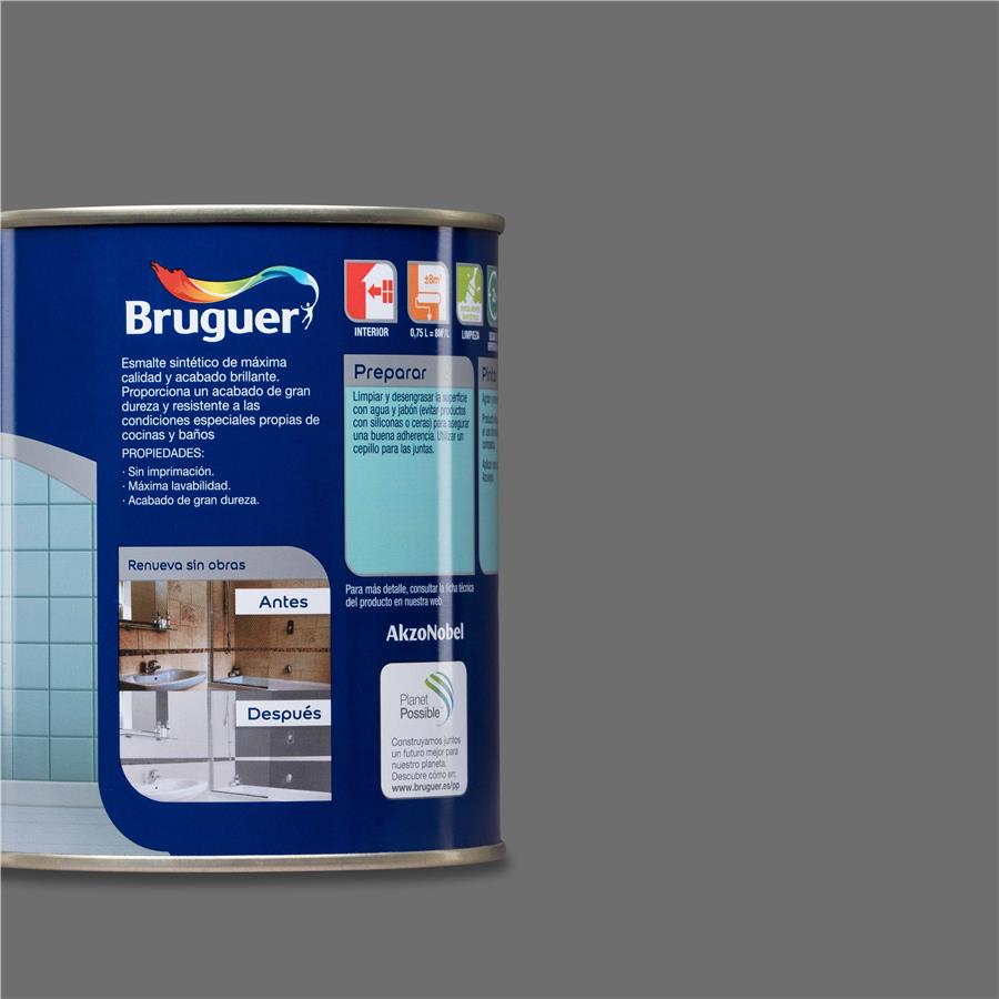 Pintura para azulejos Gris Cemento Bruguer 0,750L