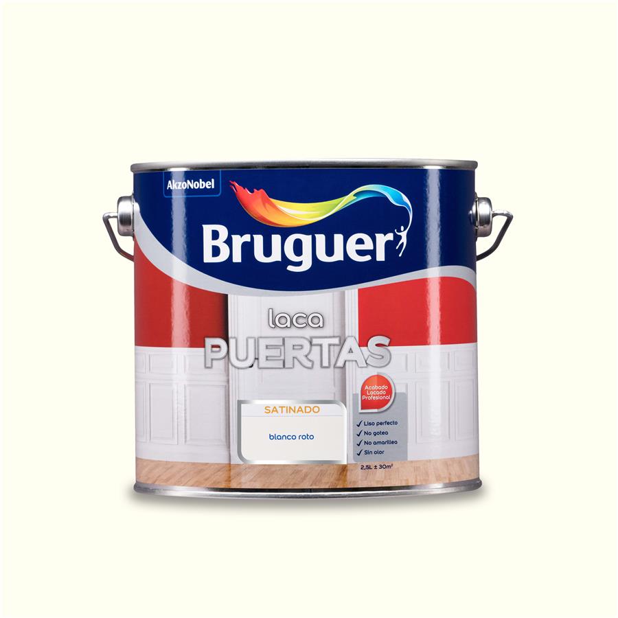 Pintura interior Laca para Puertas Blanco Roto Bruguer 2,5L