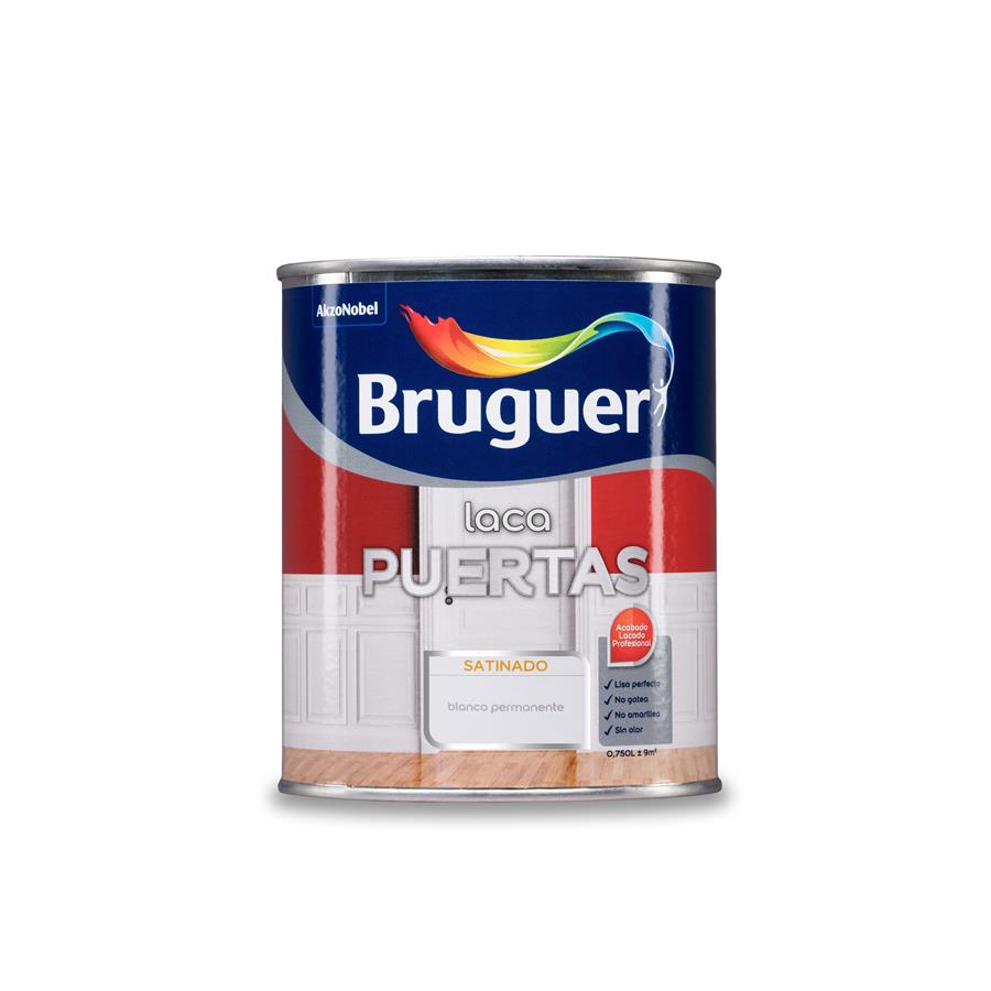 Pintura interior Laca para Puertas Blanco Permanente Bruguer 0,750L