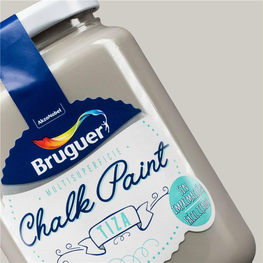 Pintura de interior Chalk Paint Gris Humo Bruguer 0,400L