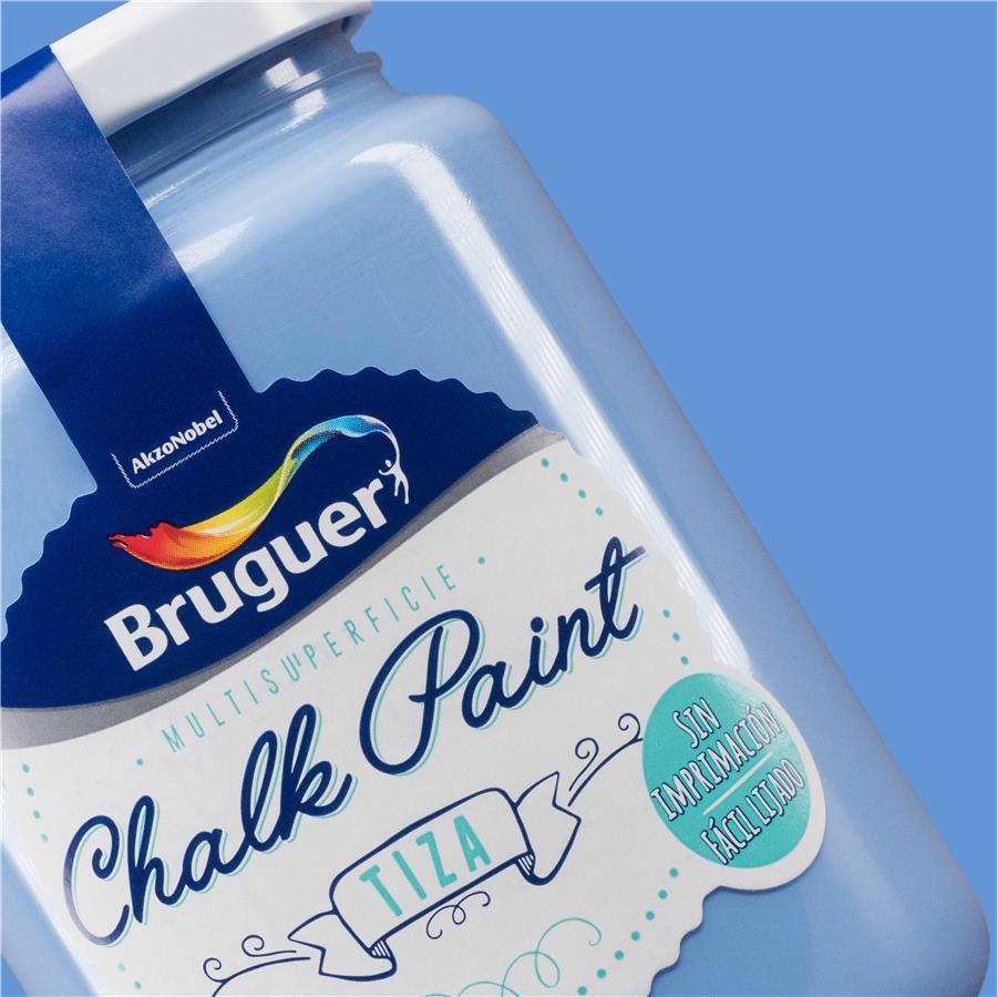 Pintura de interior Chalk Paint Azul Mediterráneo Bruguer 0,400L