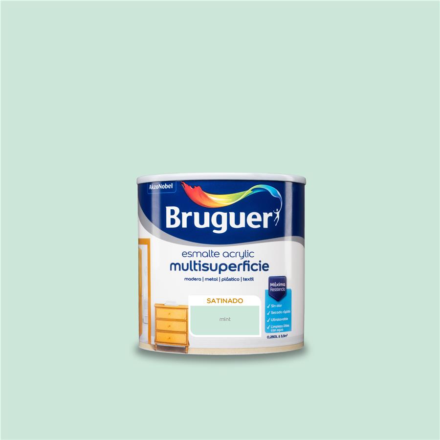 Esmalte Acryllic Multisuperficies Satinado Mint 0,250L