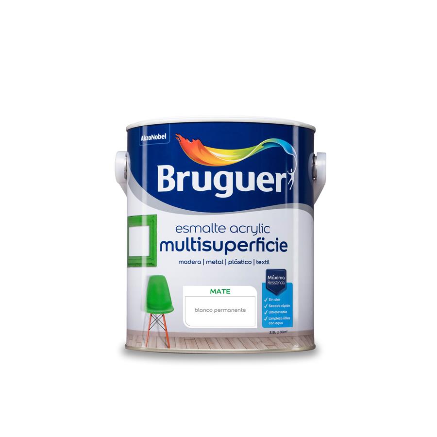 Esmalte Acryllic Multisuperficie Mate Blanco Permanente 2,5L