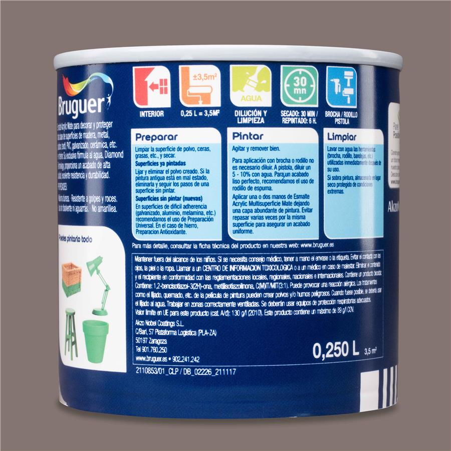 Esmalte Acryllic Multisuperficie Mate Moka 2,5L