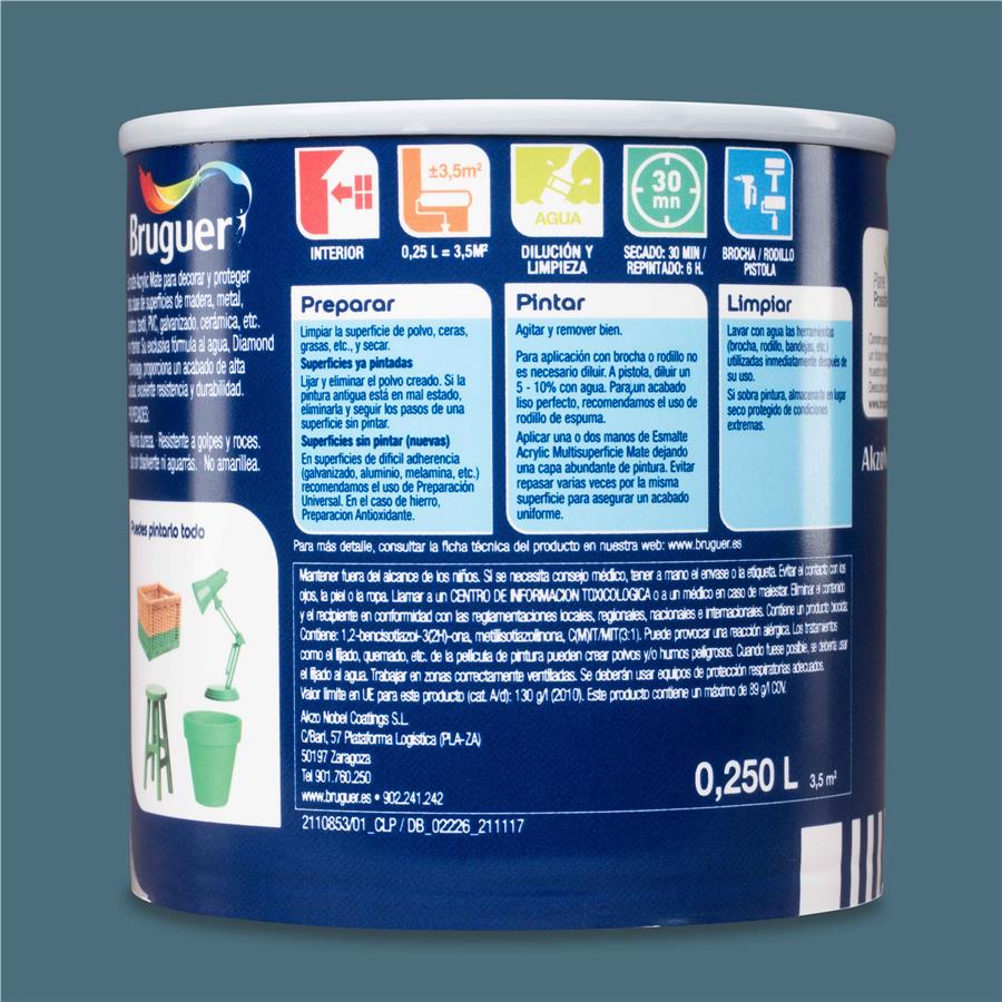 Esmalte Acryllic Multisuperficie Mate Azul Índigo 0,250L