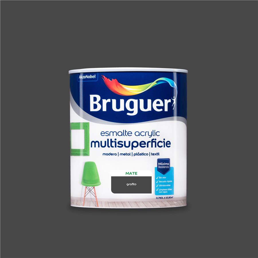 Esmalte Acryllic Multisuperficie Mate Grafito 0,750L