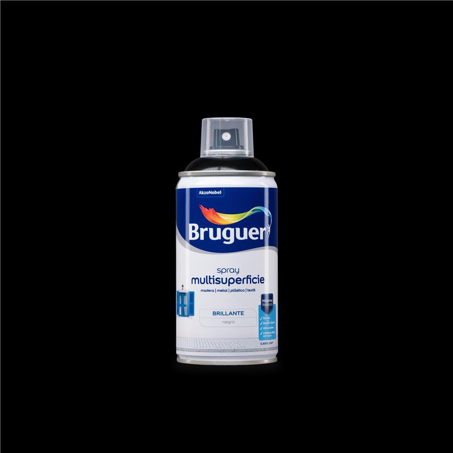 Spray Multisuperficie Brillante Bruguer Negro 0,300L