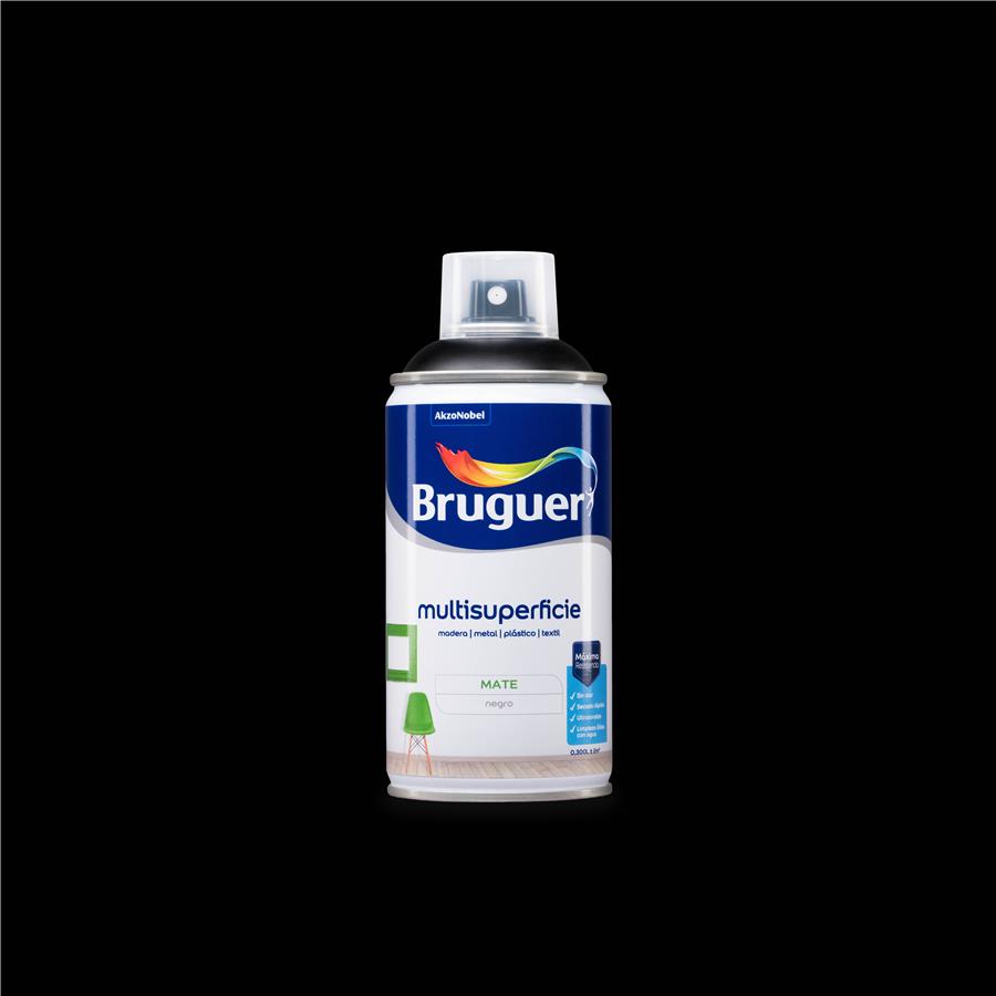 Spray Multisuperficie Mate Bruguer Negro 0,300L