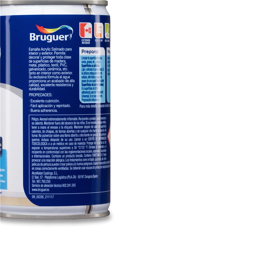 Spray Multisuperficie Satinado Bruguer Blanco Permanente 0,300L
