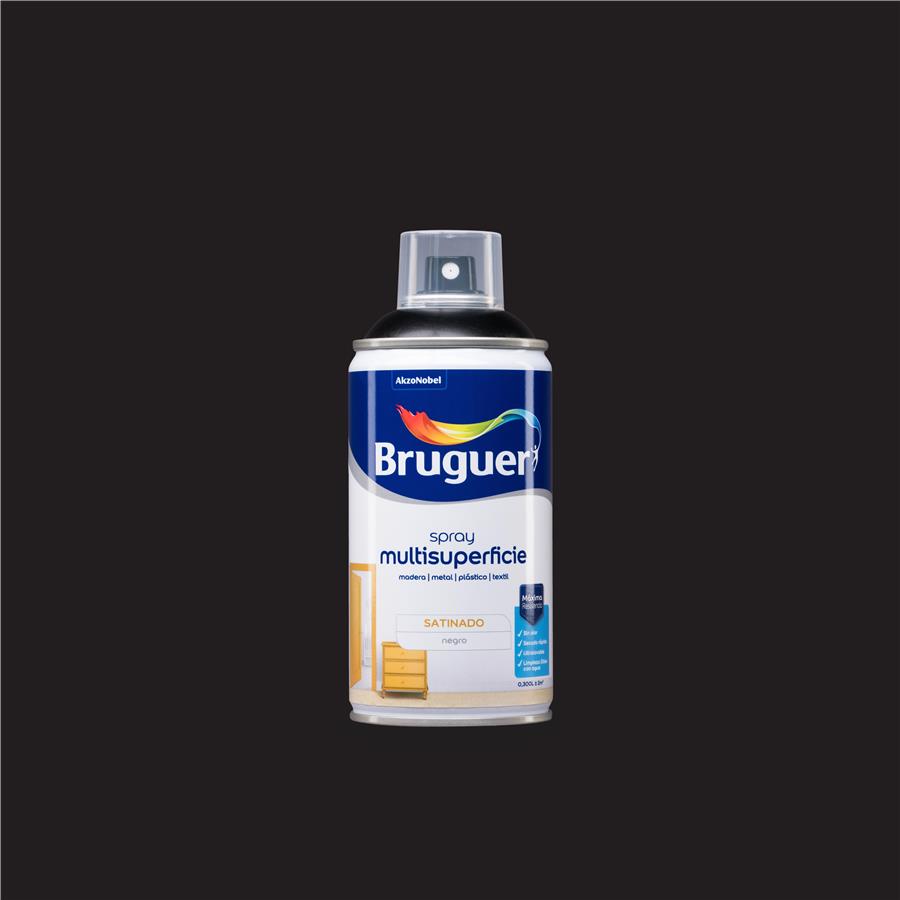 Spray Multisuperficie Satinado Bruguer Negro 0,300L