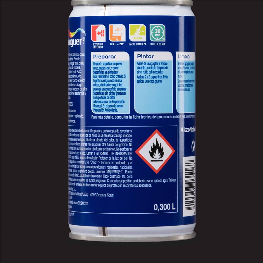Spray Multisuperficie Satinado Bruguer Negro 0,300L