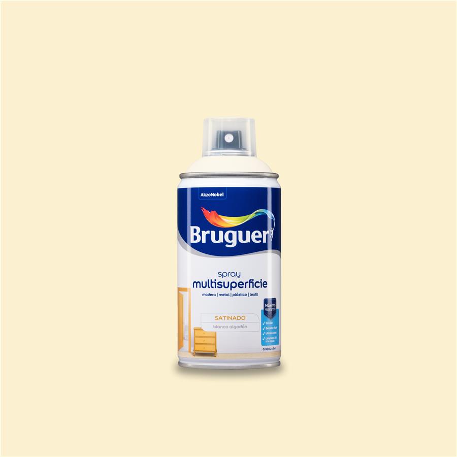 Spray Multisuperficie Satinado Bruguer Blanco Algodón 0,300L